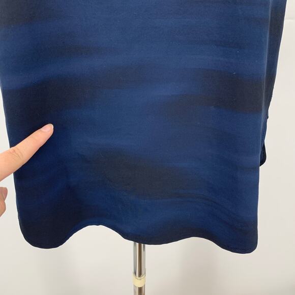 Athleta Tank Top Womens M Medium Navy Black Zephyr Printed Sleeveless Crew Neck - Picture 5 of 13